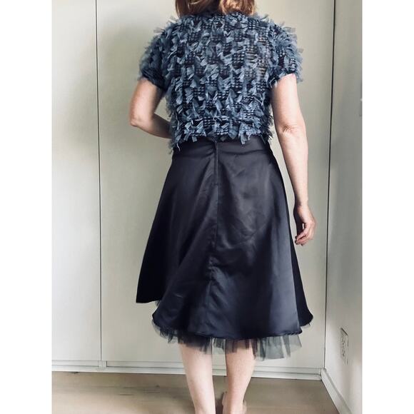 Y2K Byer Tulle Black AlIen Satin Skirt Waist 27" Small Goth wimsygoth Withcy - Picture 5 of 9